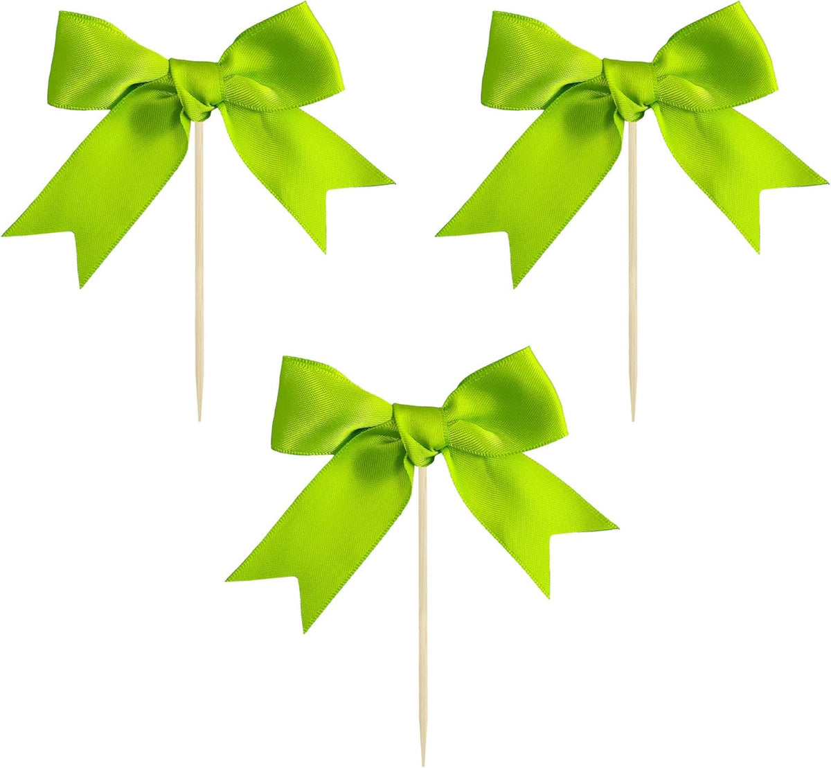 Gyufise 24Pcs Bow Cupcake Toppers Coquette Bow Girls Birthday Cake Decorations Bowknot Cake Toppers