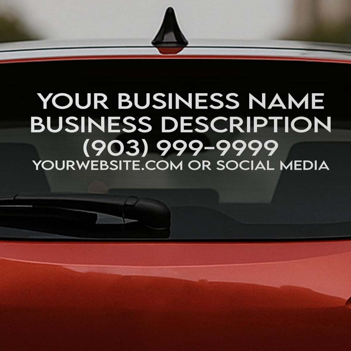 EGD Custom Business Car Decal for Windows or Vans | Personalized Vinyl Stickers with Name, Contact
