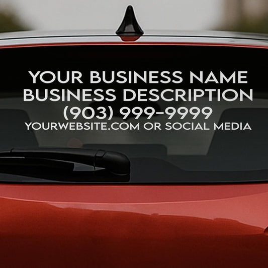 EGD Custom Business Car Decal for Windows or Vans | Personalized Vinyl Stickers with Name, Contact