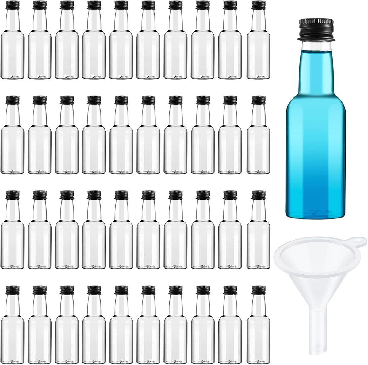 Tessco 100 Pcs Mini Liquor Bottles Plastic Mini Salad Dressing Bottle Christmas Small Shooter