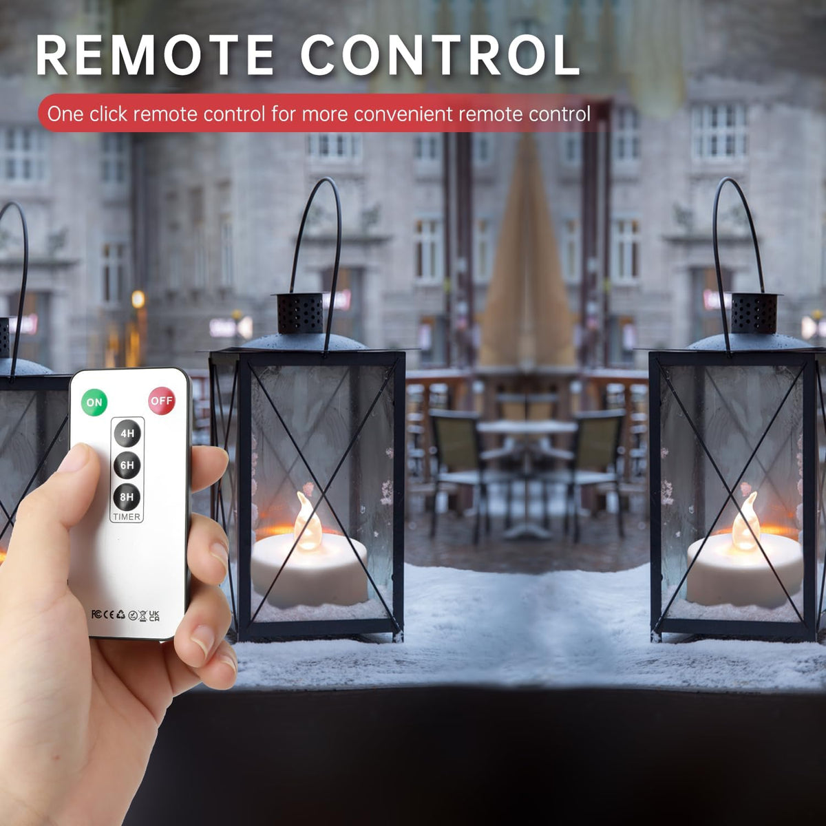Tea Light Candles with Remote Control,Flickering Flameless LED Candle,Long Lasting