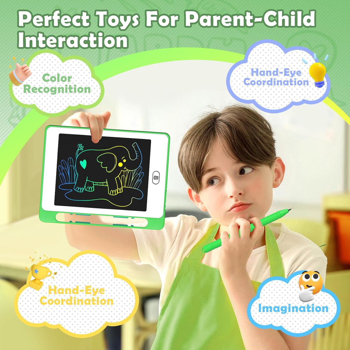 3 Pack LCD Writing Tablet for Kids, 6.5 Inch Colorful Doodle Board Drawing Tablet, Erasable