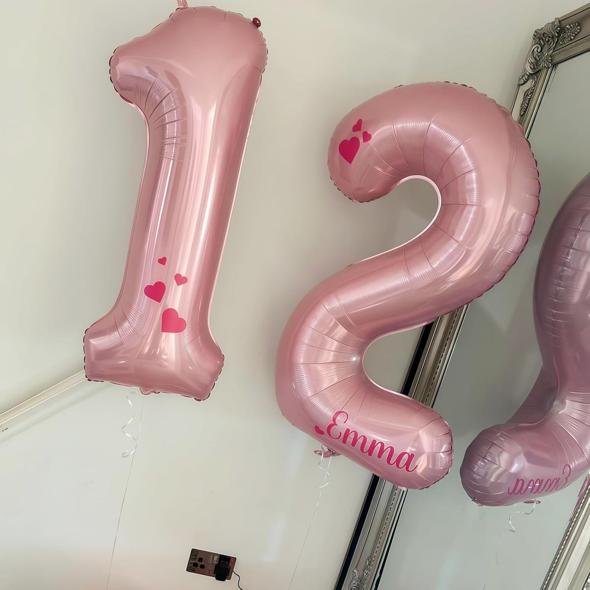 40 Inch 20th Birthday Balloon for Women - Pastel Pink Mylar Self Inflating 20 Balloon Numbers, Big