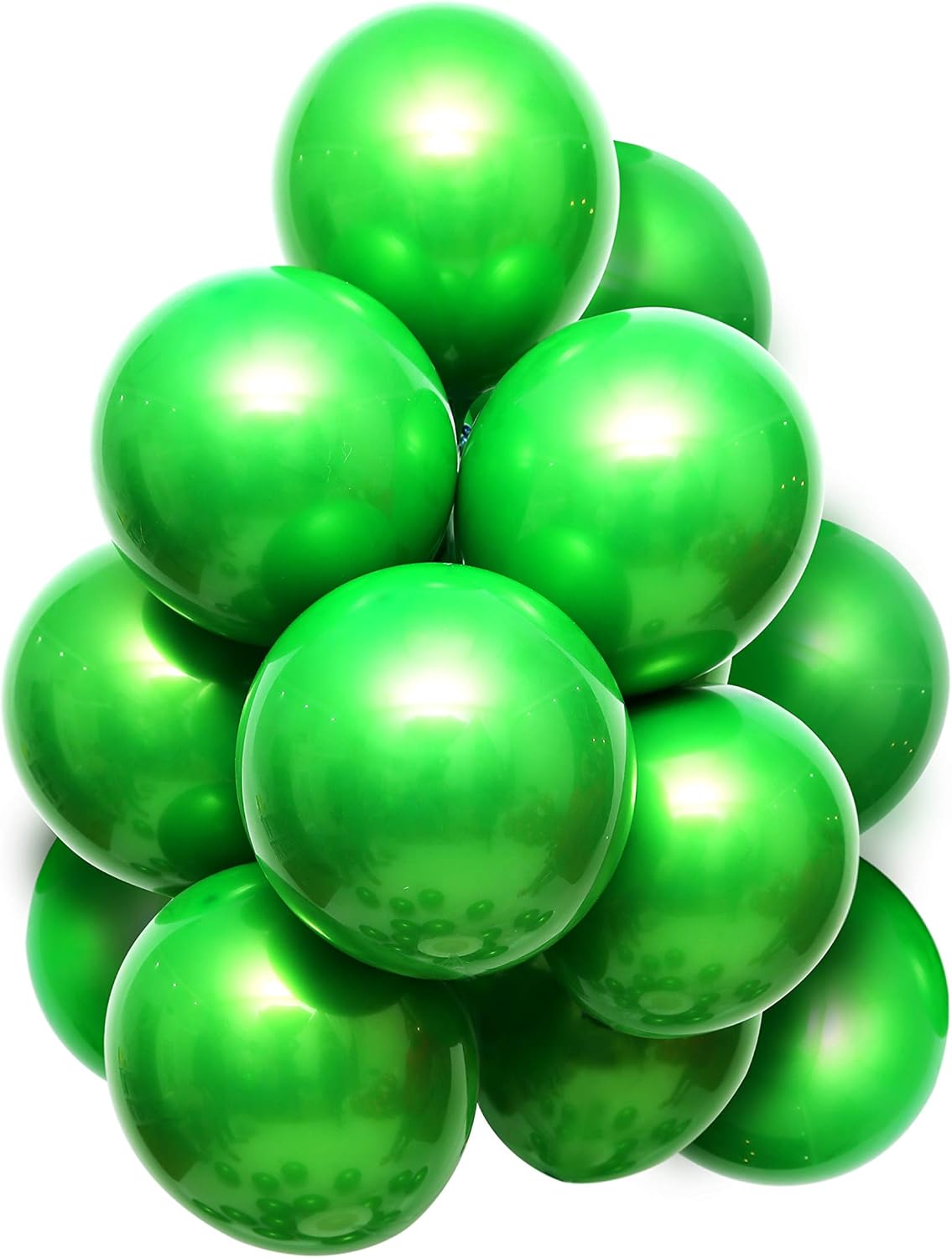 Metallic green balloons 50 pcs 12 inch light green balloons Double layer chrome green balloons are