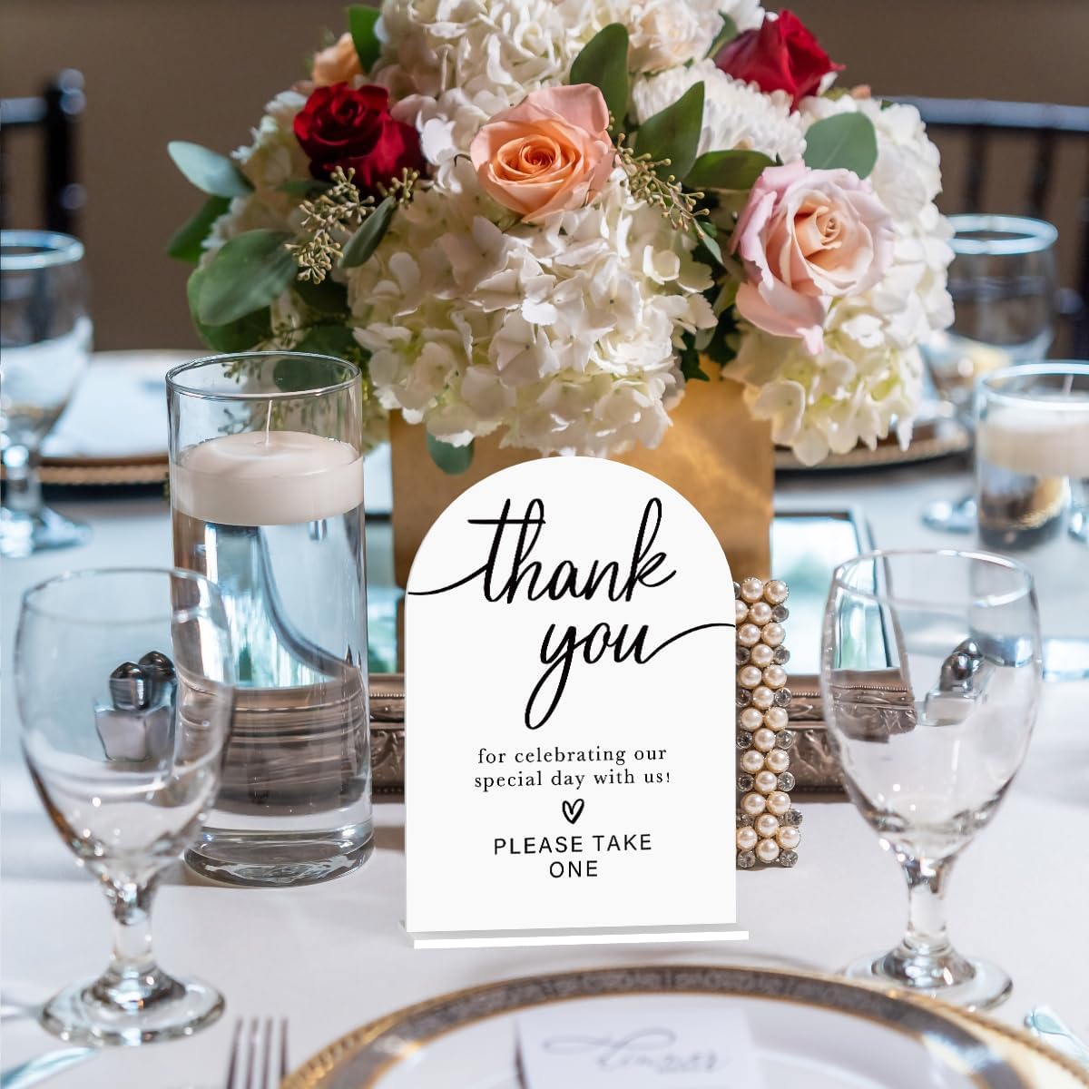 Acrylic Wedding Sign Thank You Sign for Wedding Wedding Signs for Ceremony Modern Calligraphy Arch