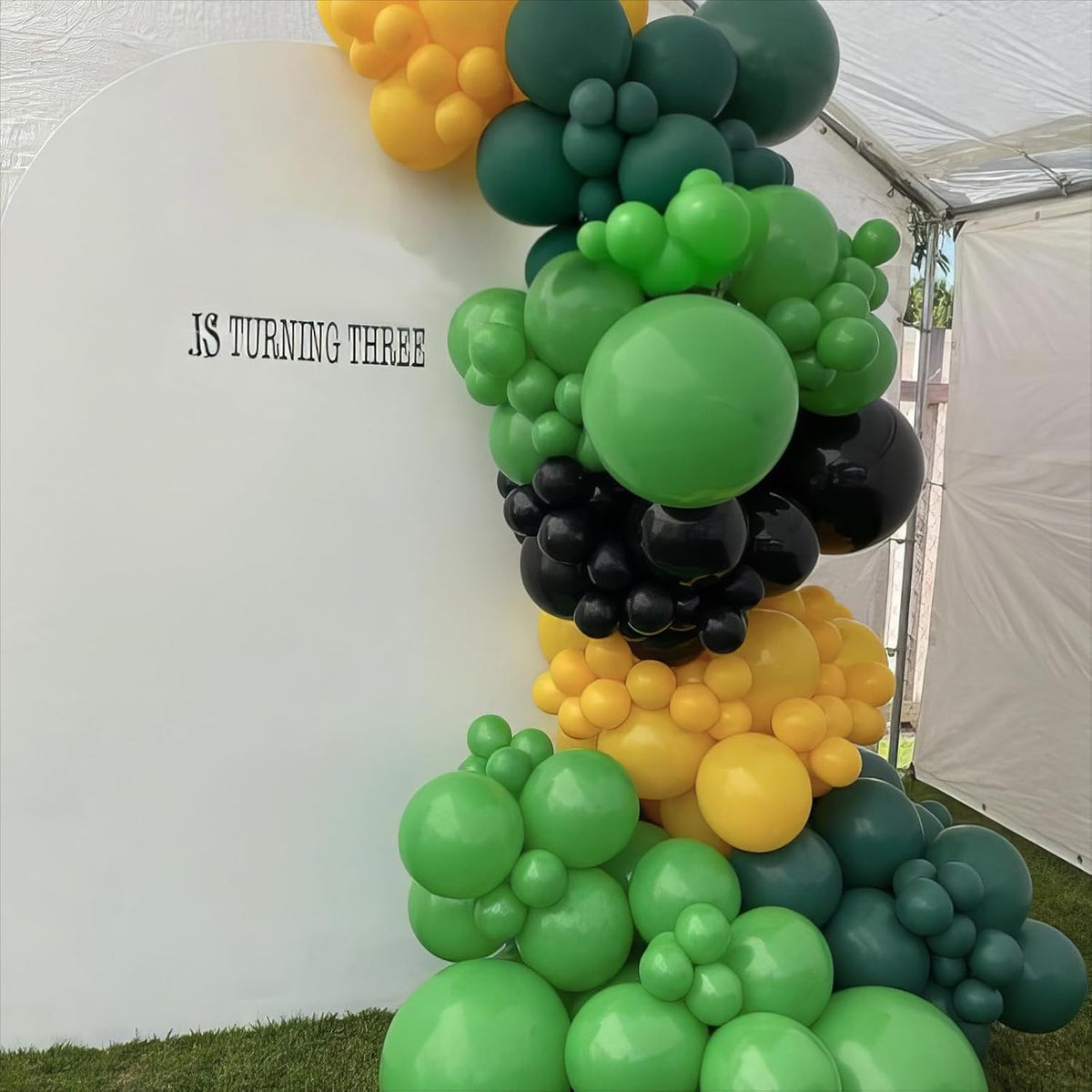 Green and Yellow Balloons, Tractor Football Sport Theme Balloon, Black Yellow Vintage Dark Green