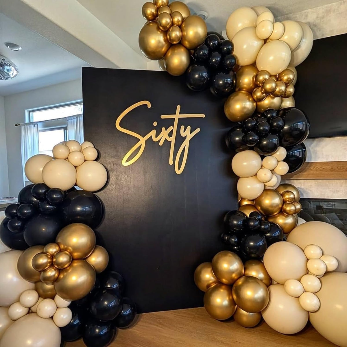 Navy Blue and Gold Balloons, 50pcs Pearl Navy Blue Double Stuffed Pearl White Sand Metallic Chrome
