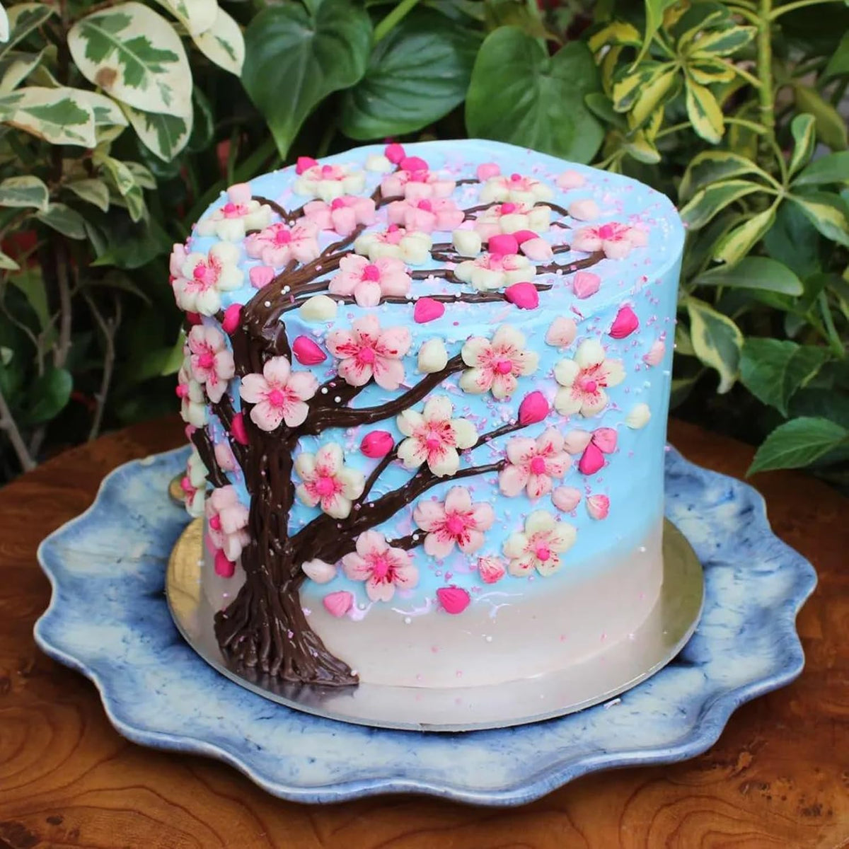 Peach Blossom Shape Molds 4 Pcs, Plant Flowers Leaf Fondant Silicone Molds for Cake Decoration