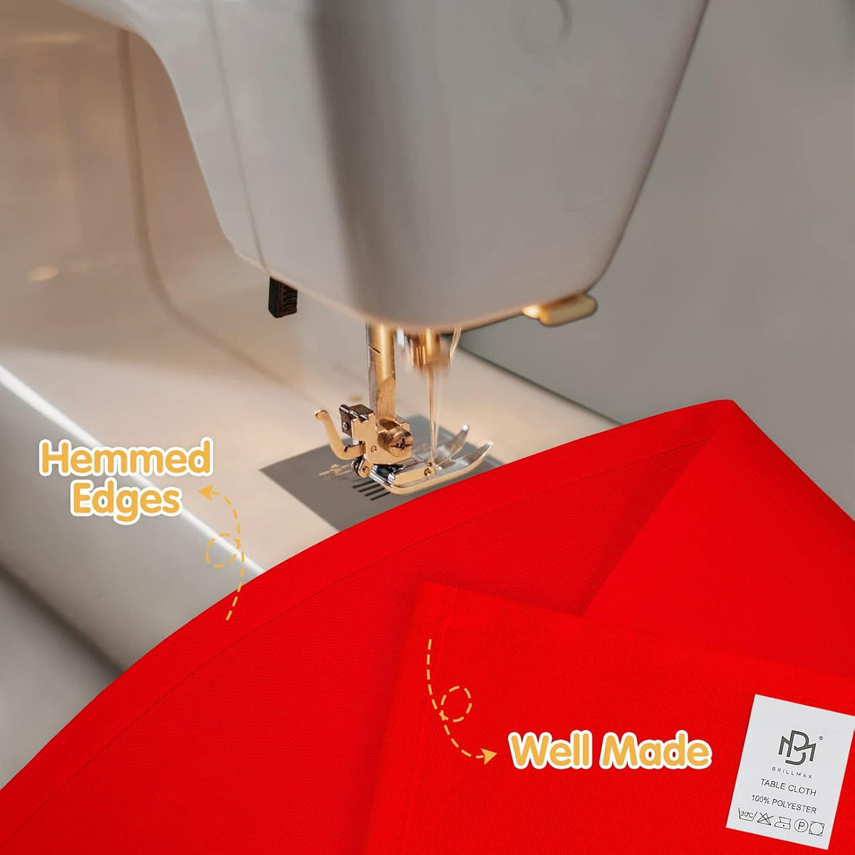 BRILLMAX 6 Pack Red Tablecloths 70 x 120 Inch for 6ft or 8ft Rectangle Tables - Rectangular Bulk