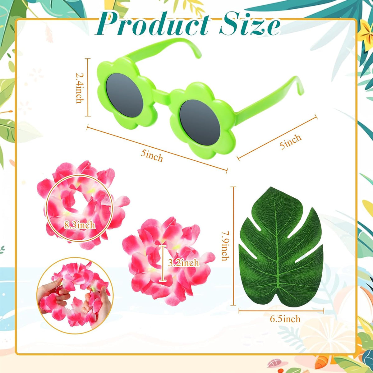 6 Sets Hawaiian Table Centerpieces Pineapple Luau Party Table Decorations Tropical Decor for Beach