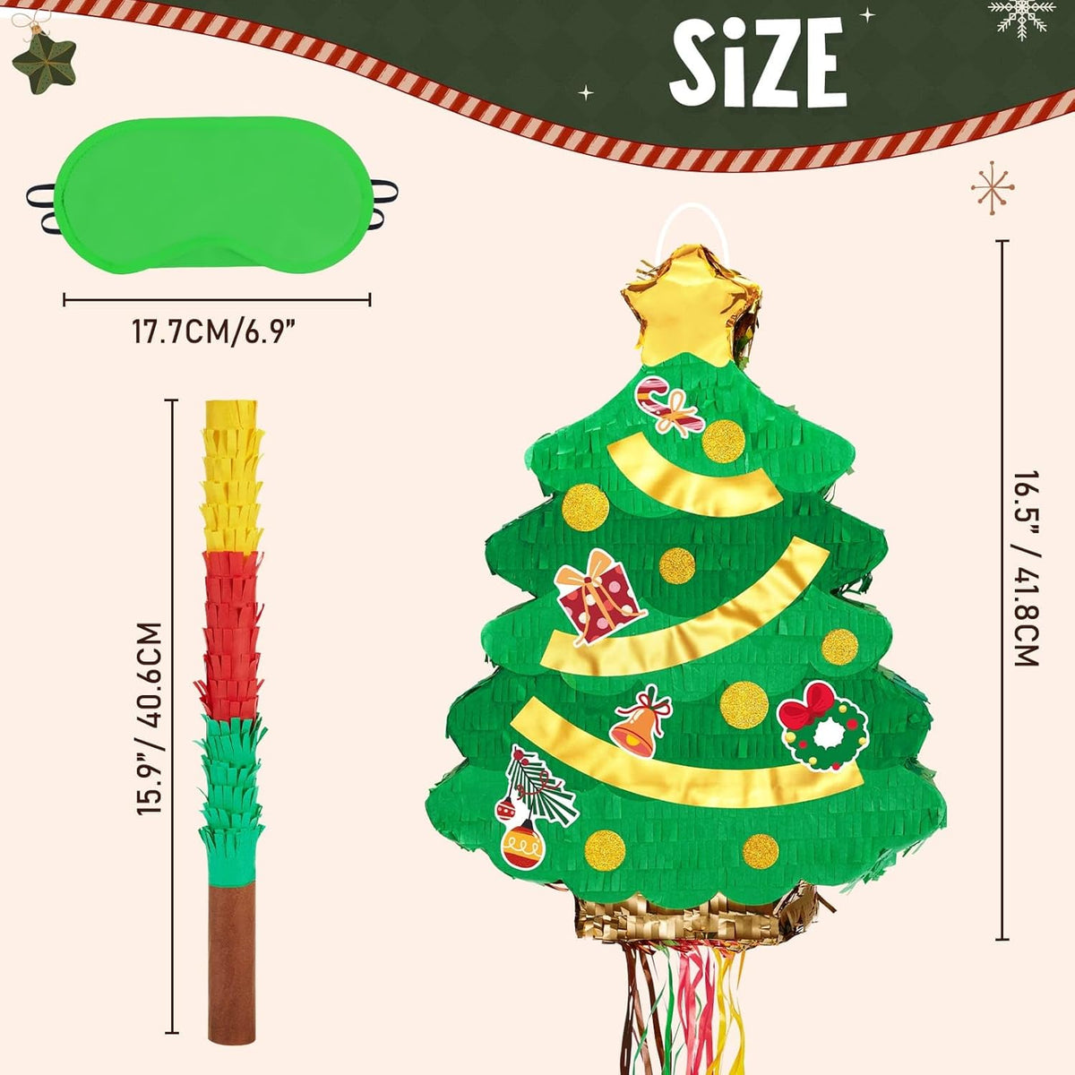 WERNNSAI Christmas Tree Pinata - Christmas Decorations XmasTree Party Game for Kids Festival Party