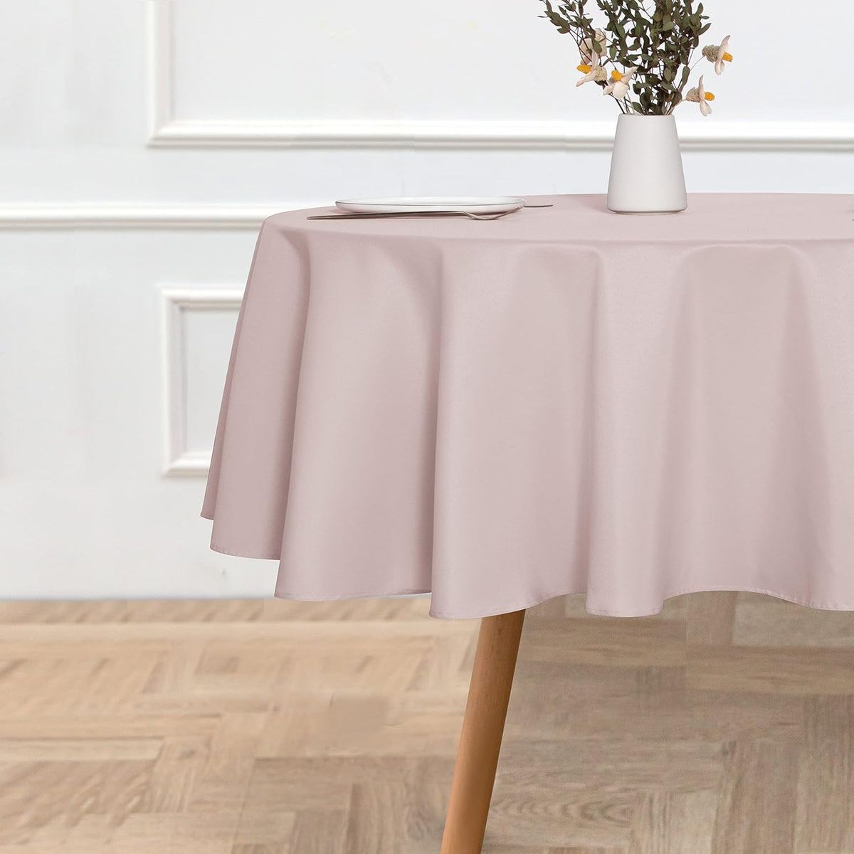 sancua Round Tablecloth - 70 Inch - Water Resistant Spill Proof Washable Polyester Table Cloth