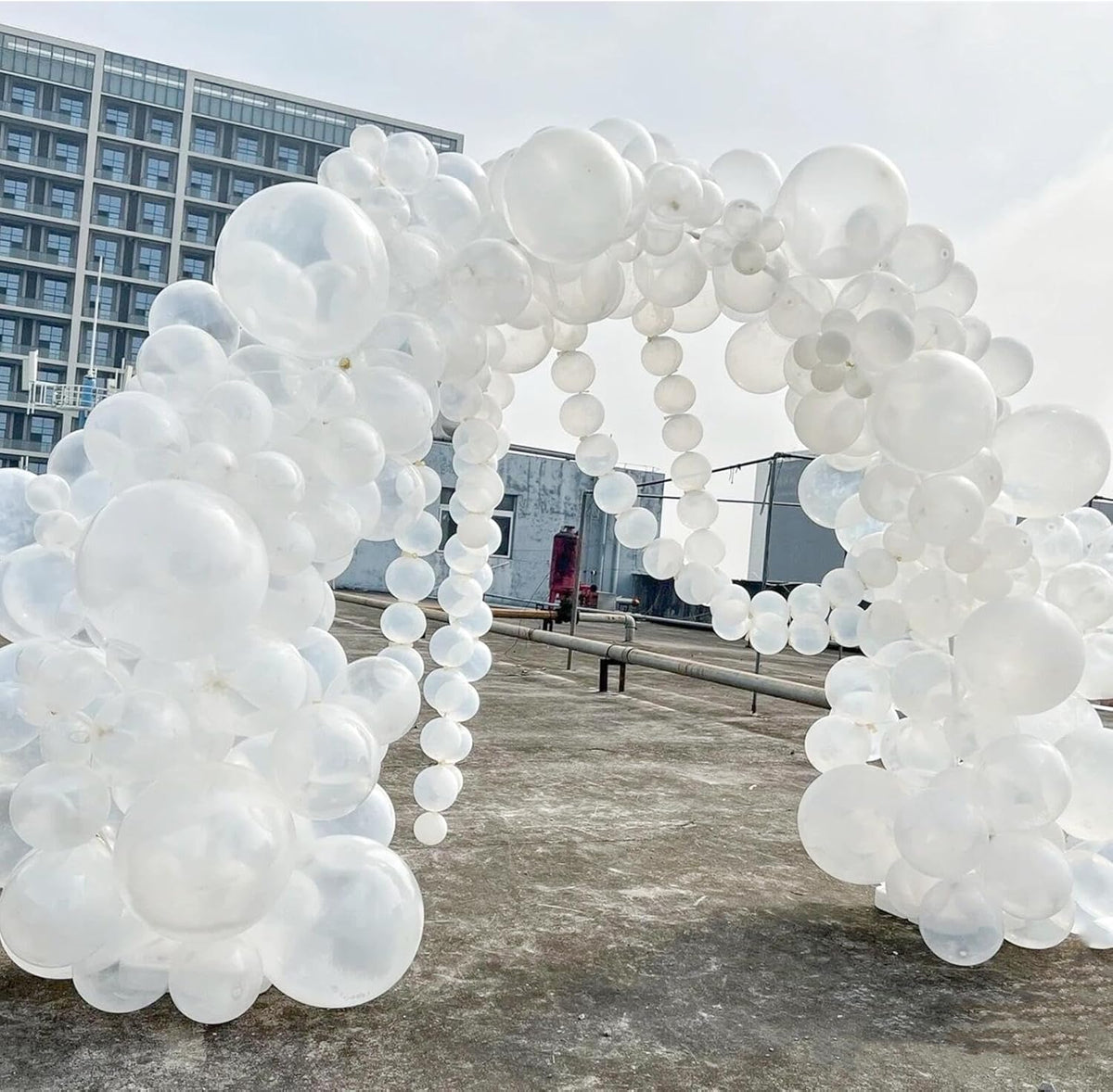 412pcs Clear Balloon Garland Arch Kit 18 12 10 5 Inch Different Sizes Matte Latex Crystal
