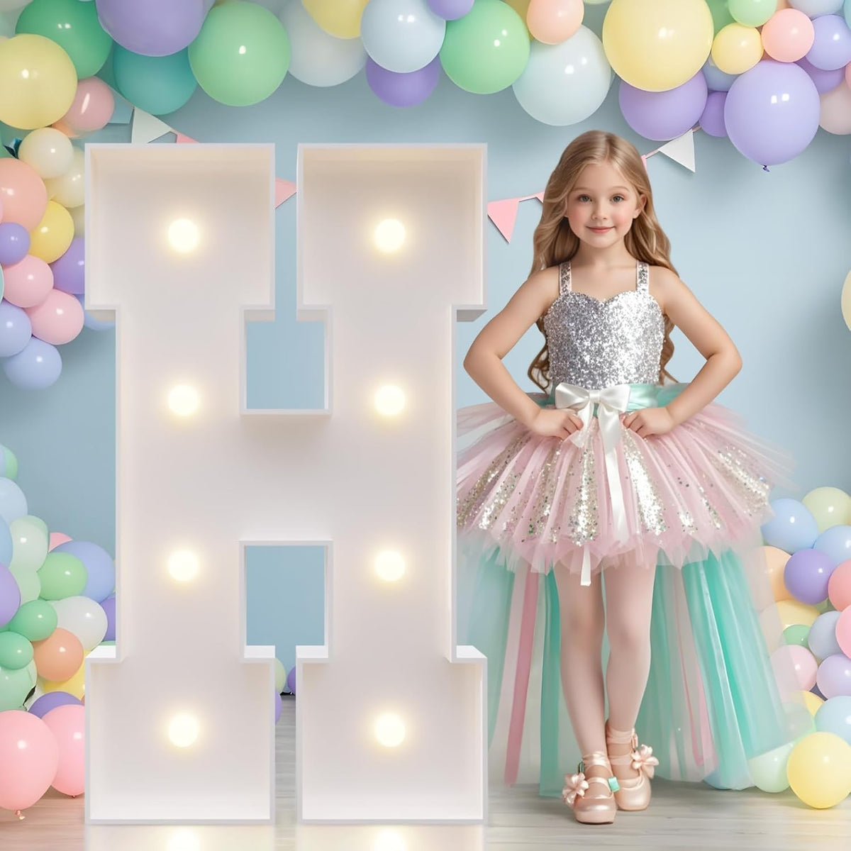 JoyMuse Marquee Letters 3 Feet Tall, Light Up Letters 3FT with Lights, Large Letters for Party