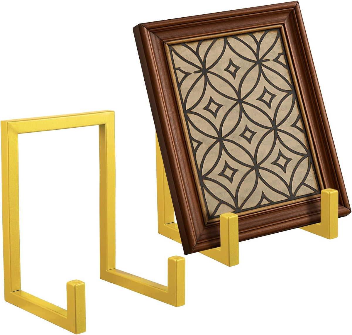 Sweetude 2 Pcs Large Plate Stands for Display Metal Frame Plate Holder Display Stand Decorative