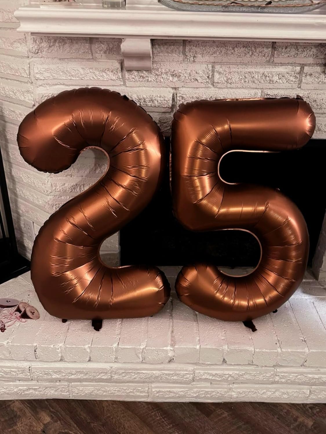 Large Coffee Brown 40 Inch Birthday Number 5 Balloon, Dark Brown Five 5th 15 25 35 50 55 Birthday