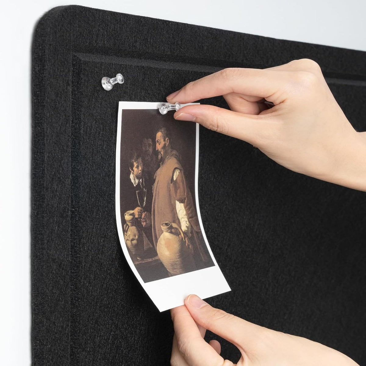 Large Bulletin Board - 48 x 36 Inches, Decorative Felt Pin Board for Wall - 4' x 3' Foldable Photo