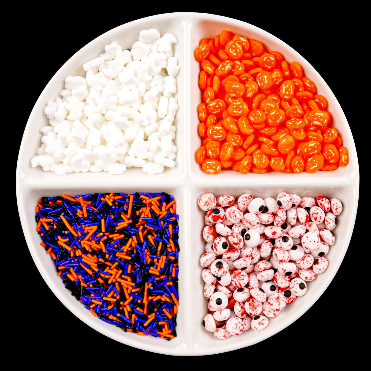 Halloween Sprinkles for Cake Decorating, Edible Candy Eyeballs, Pumpkin Sugar Sprinkles Mix