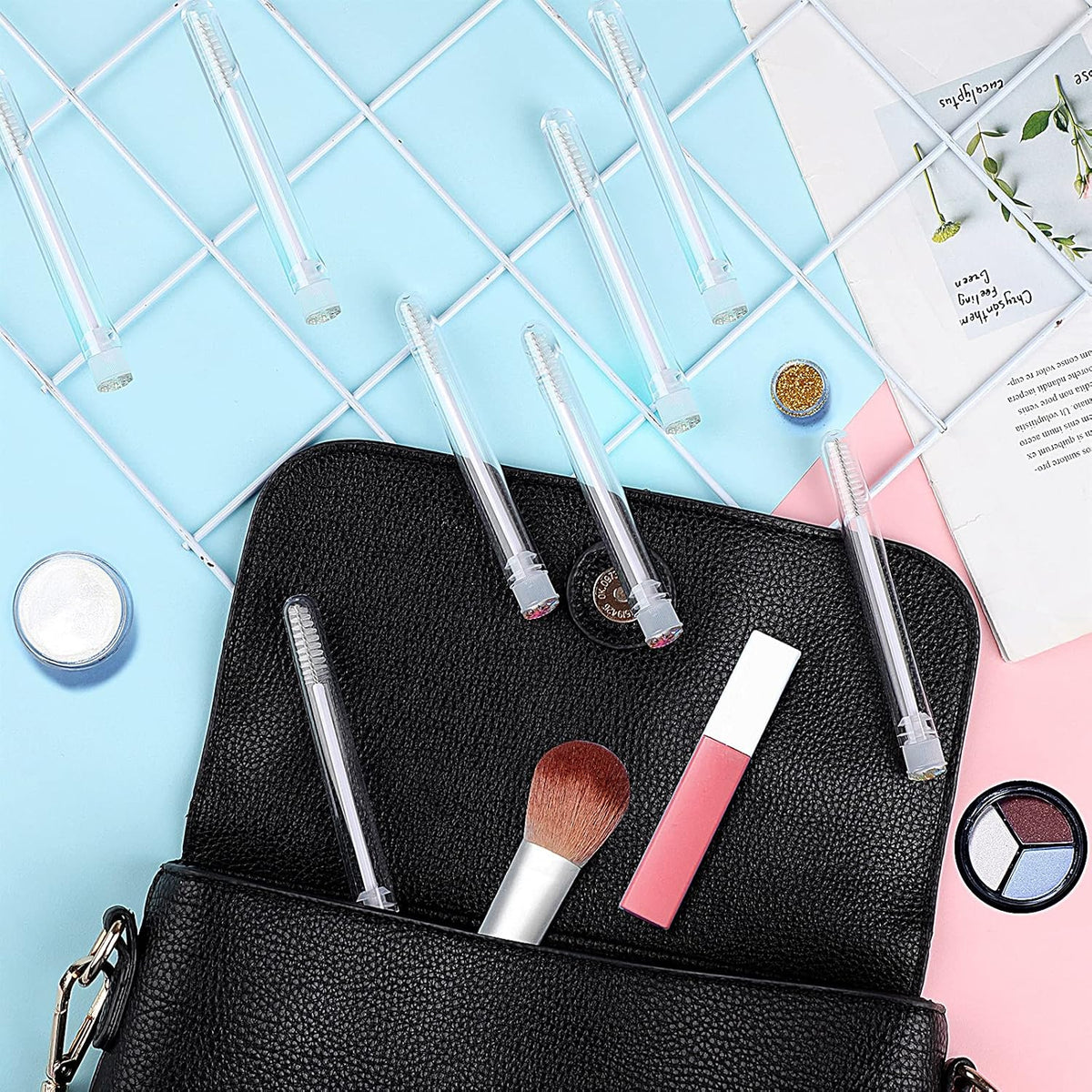 20pcs Eyelash brush Lash Wand Makeup tool Eyelash Extension supplies Cleaning brush Diamond Mascara