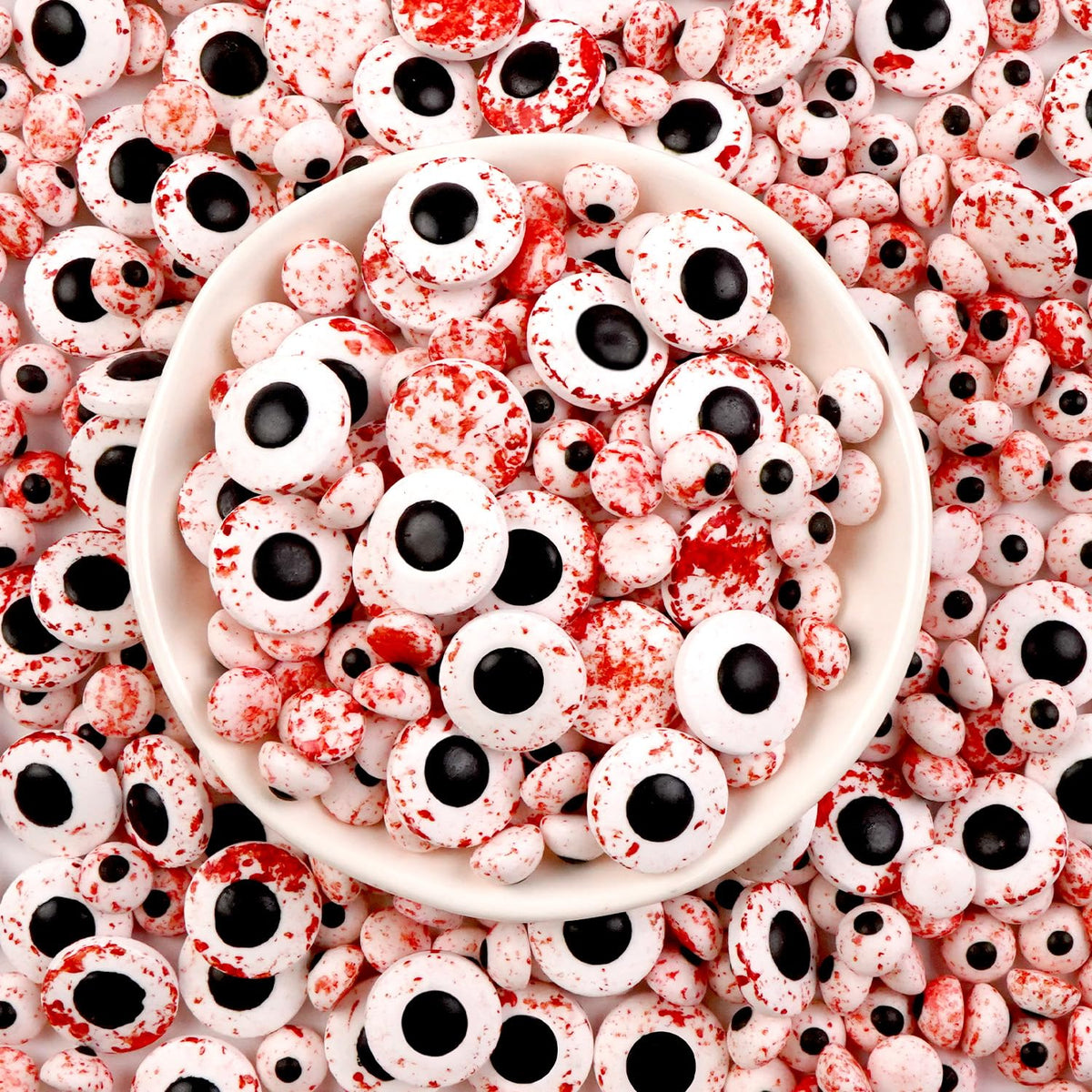Halloween Edible Bloody Red Eyeballs Eye Ball, Candy Eyeballs Mix Sprinkles for Cake Decorating