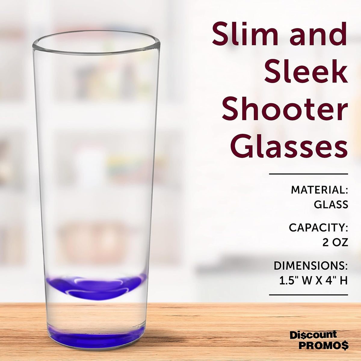DISCOUNT PROMOS Cordial Shooter Shot Glasses 2 oz. Set of 10, Bulk Pack - Great for Birthdays