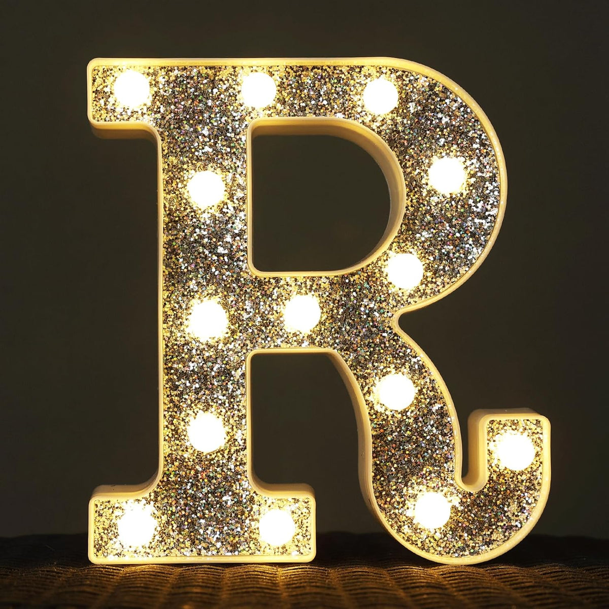 NW LIGHT Light-Up Letters, Marquee Alphabet & Number Letters for Table Decor, Glitter Light Up