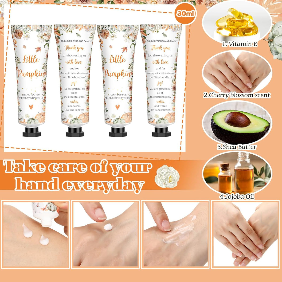 50 Sets 200 Pcs Baby Shower Hand Lotion and Lip Balm Gift Theme Baby Shower Party Favors Travel