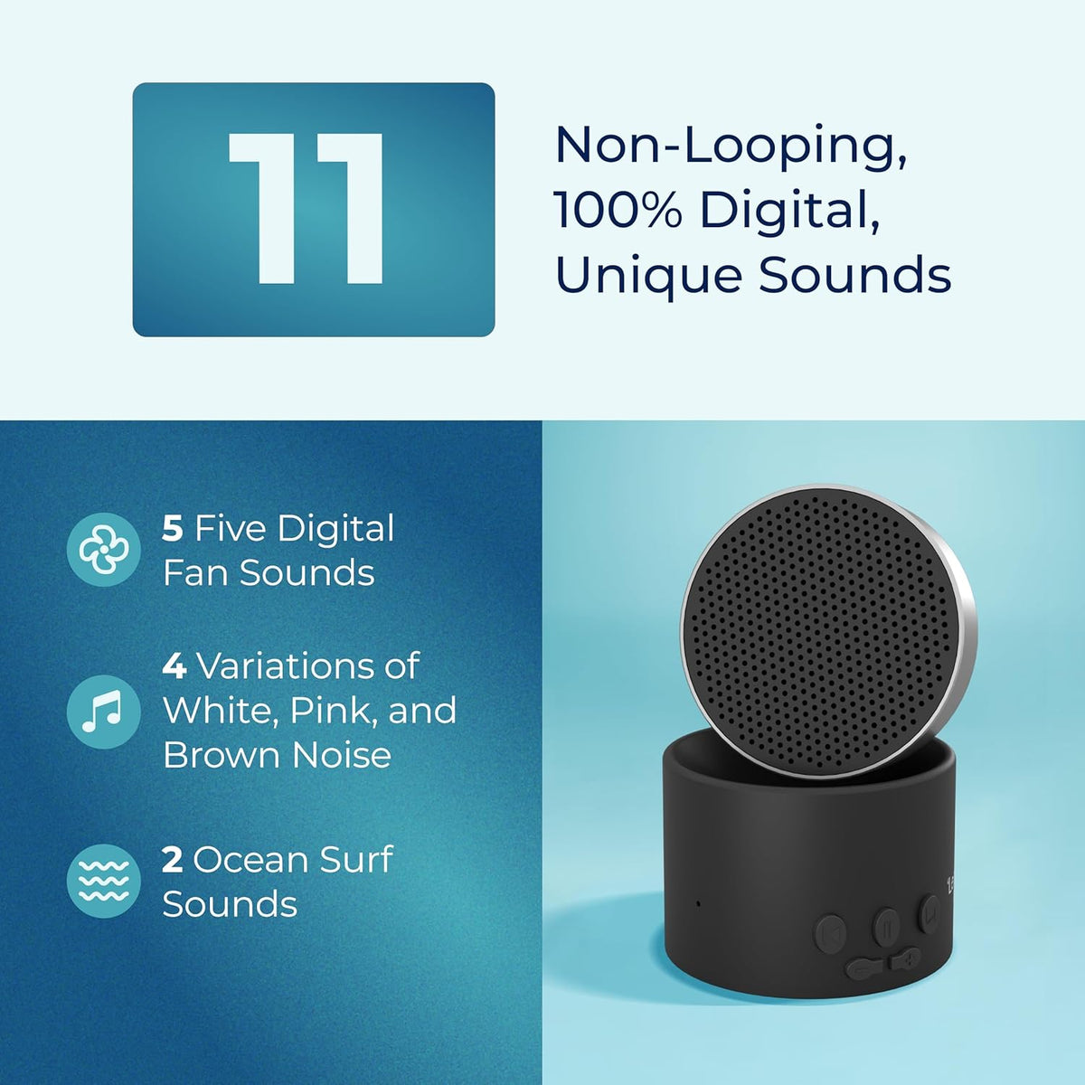 Adaptive Sound Technologies LectroFan Micro 2 - Portable Bluetooth Speaker & White Noise Machine