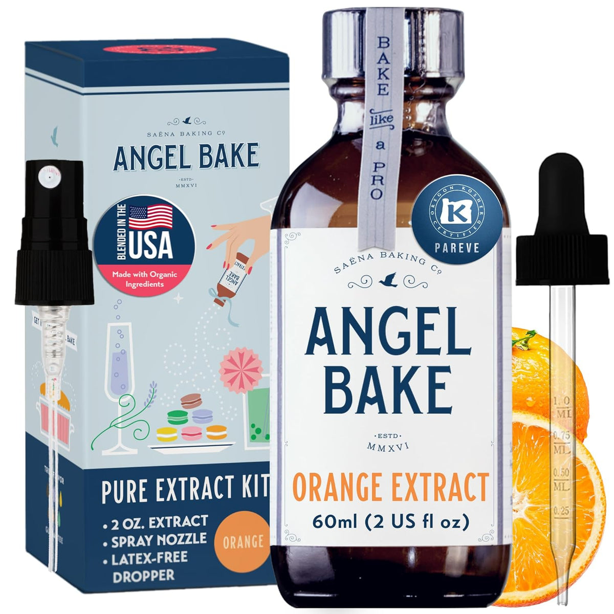 Pure Valencia Orange Extract 5X for Baking and Mixology - Culinary Aromatics, Kosher, Keto