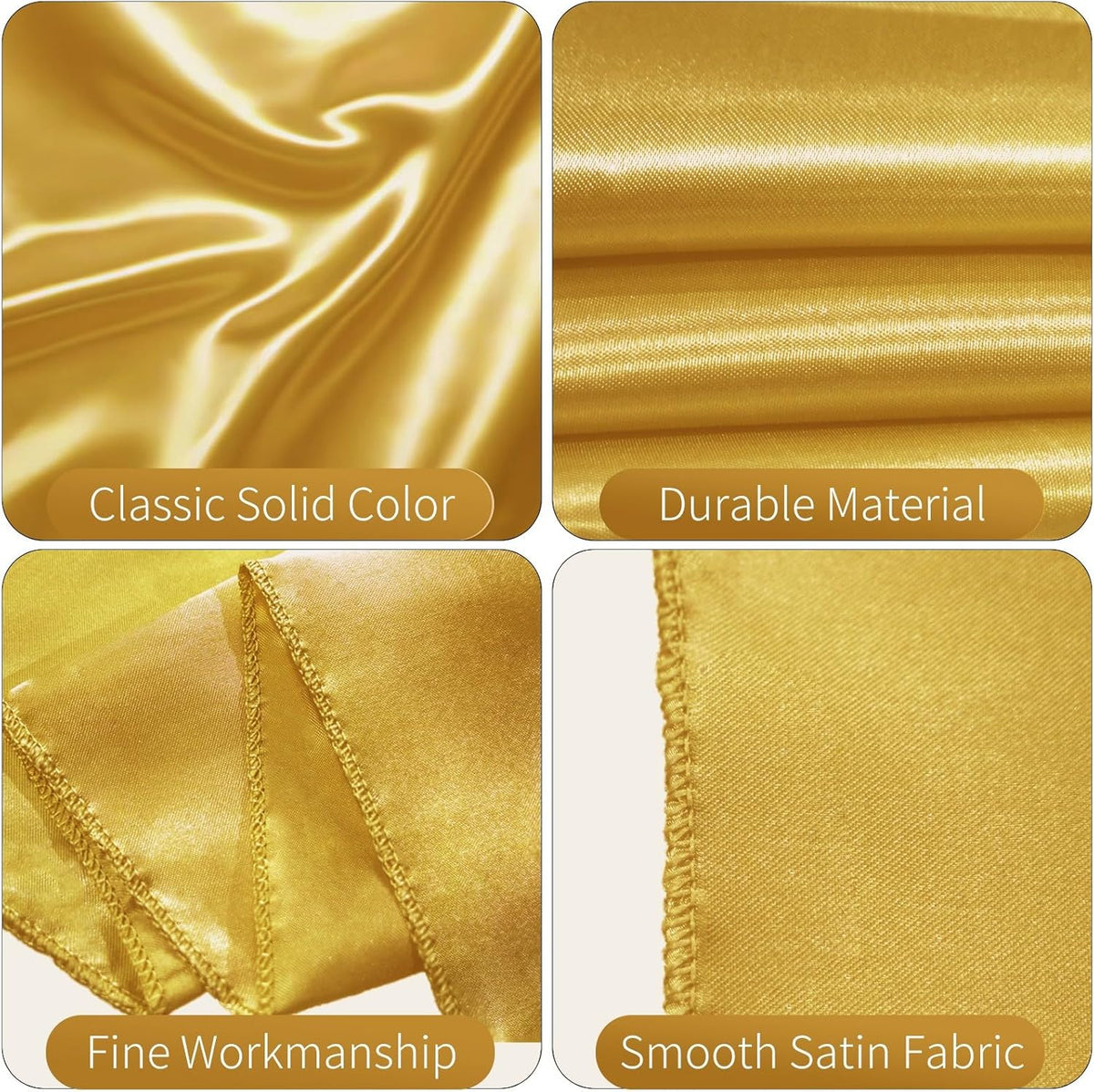 50 PCS Satin Chair Sashes Bows Decorative Universal Chair Cover Chair Ribbon Ties Back Sash for