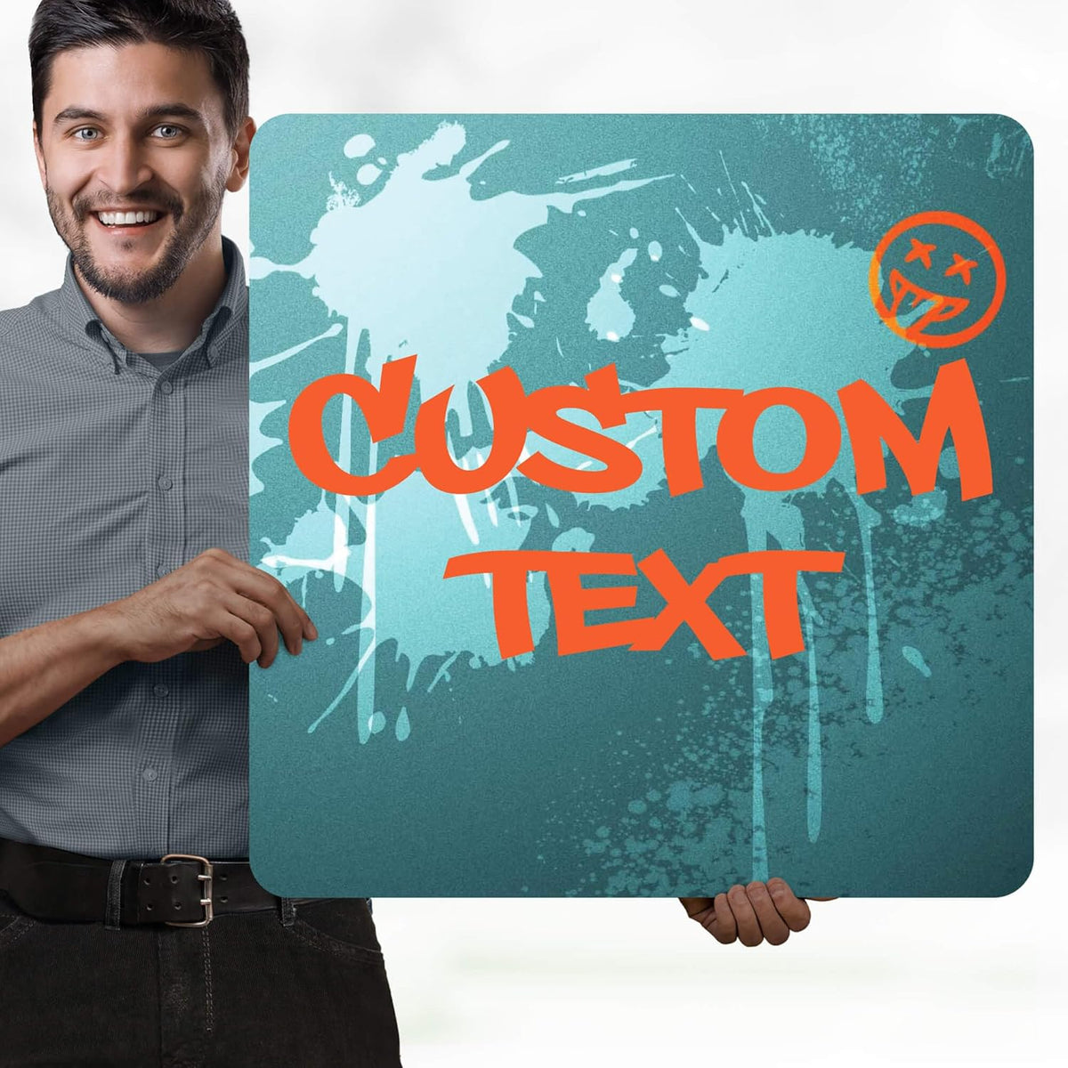 Custom Sign, Custom Street Sign, 11 Font Colors, 13 Font Styles, 4 Hole Options, 22 Sizes, 24x24