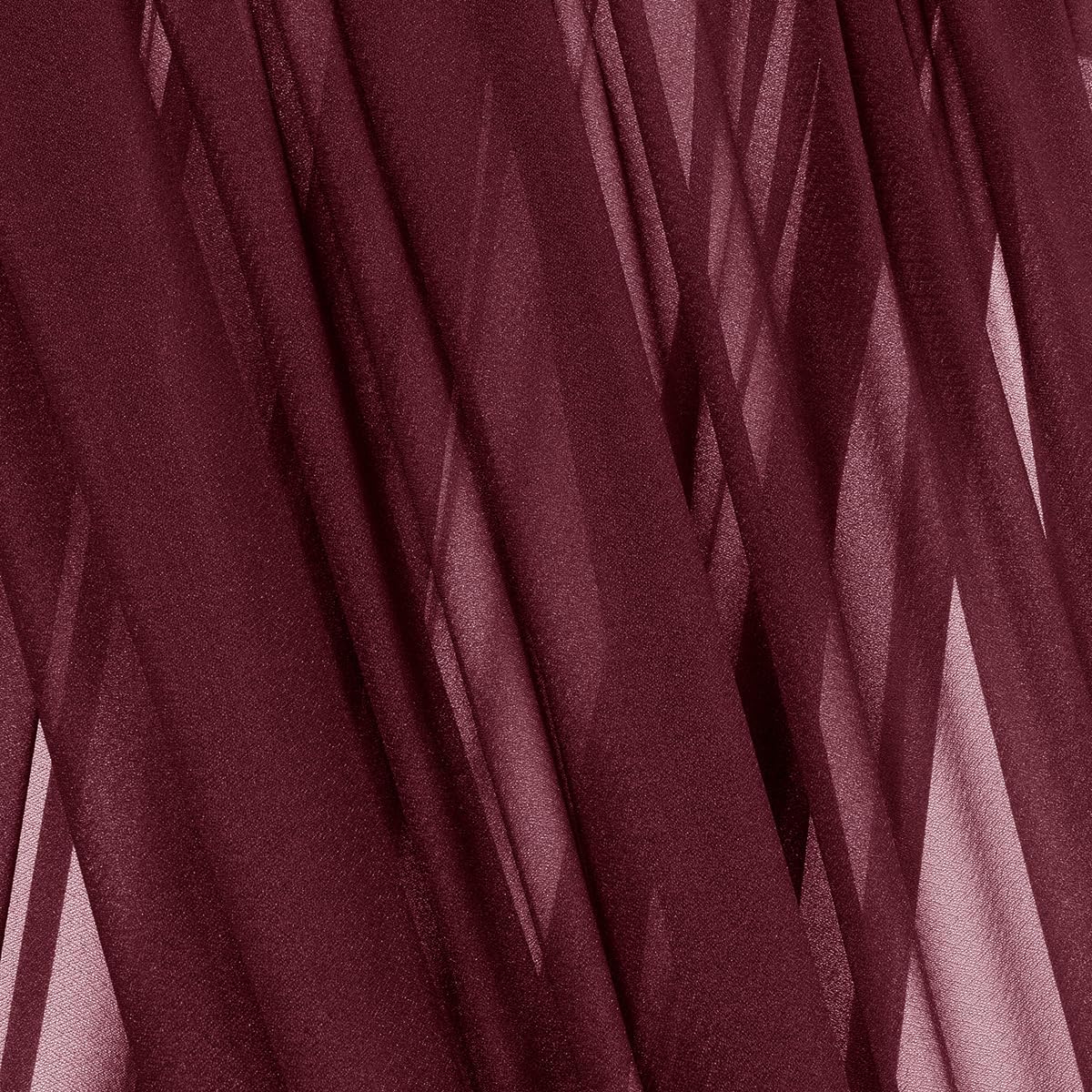 Burgundy Red Fall Thankgiving Elegant Arch Draping Fabric 2 Panels Outdoor 29" × 20Ft Sheer Chiffon