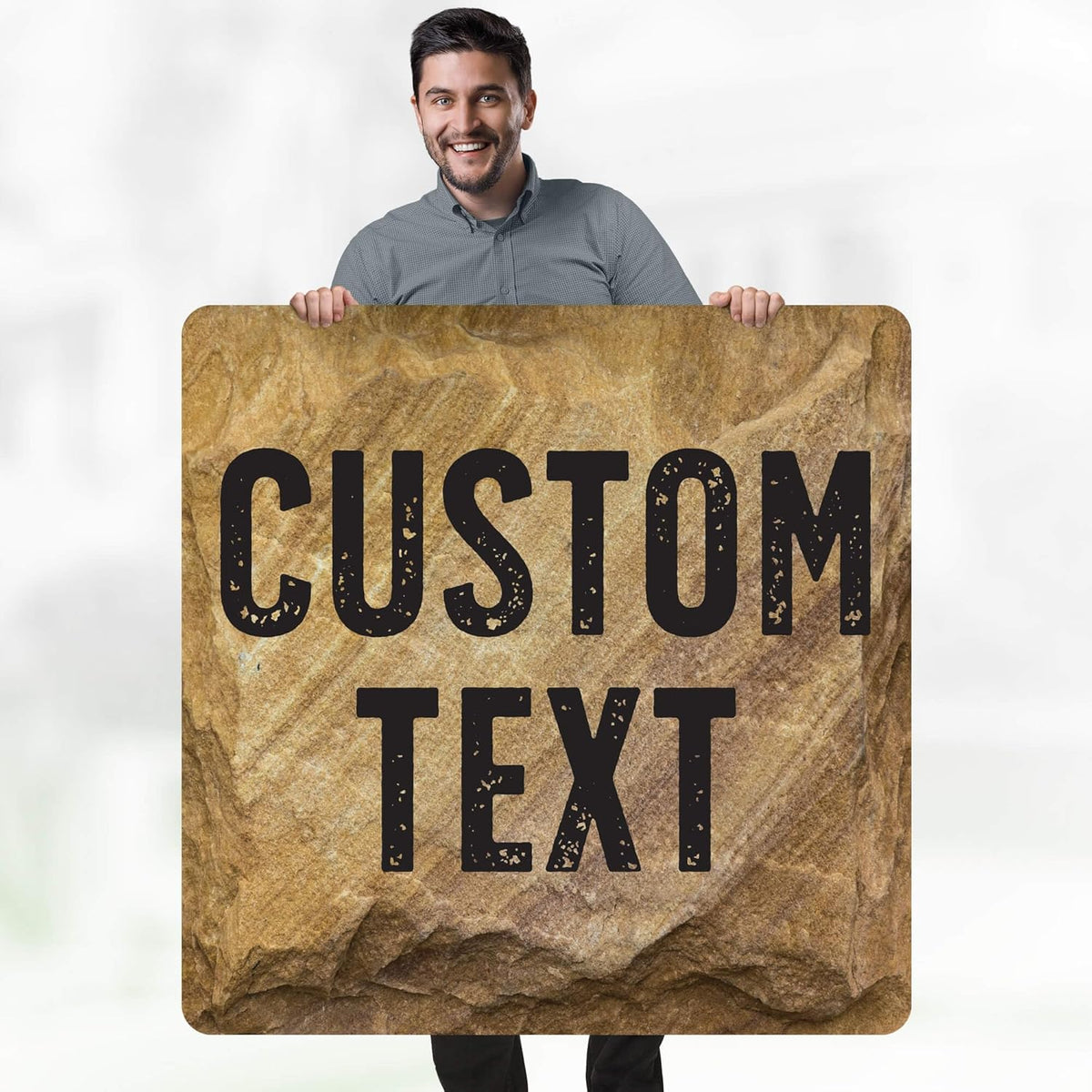 Custom Sign, Custom Street Sign, 11 Font Colors, 13 Font Styles, 4 Hole Options, 22 Sizes, 36x36