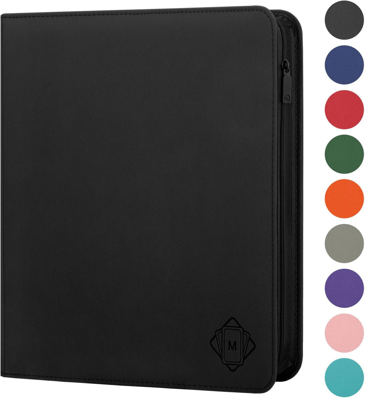 Premium Card Binder 12 Pocket for 720 Pockets Trading Card Binder, PU Zipper Card Collection Album