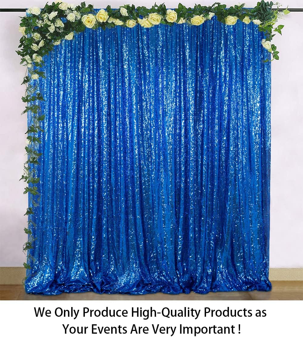 ShinyBeauty Royal Blue Sequin Photo Booth Backdrop 5x10FT | Glitter Birthday Wedding Party