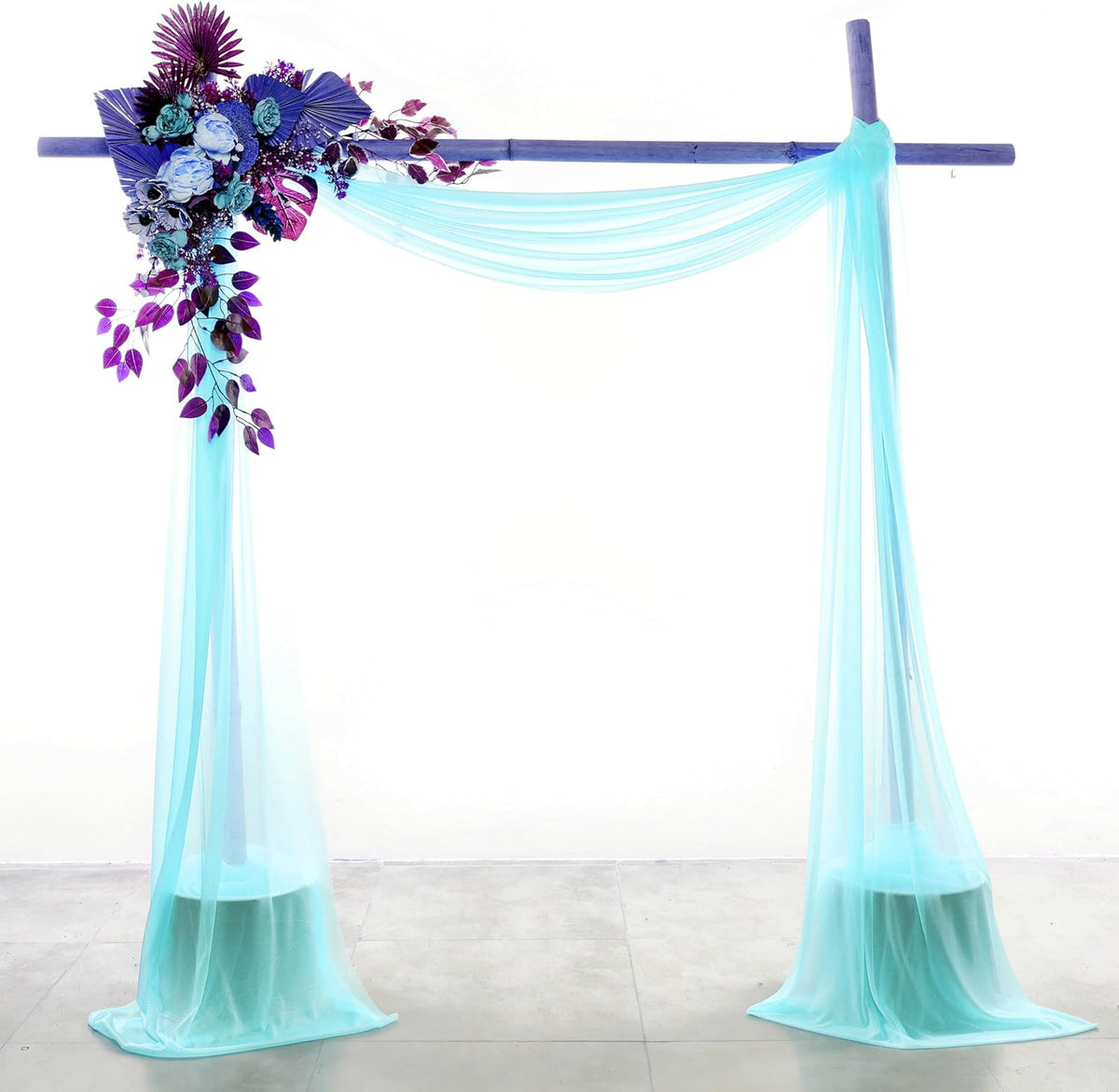 VDS Pack of 1 Panel (30 Inch X 100 Feet) Wedding Arch Draping Fabric Sheer Chiffon Fabric Drapery