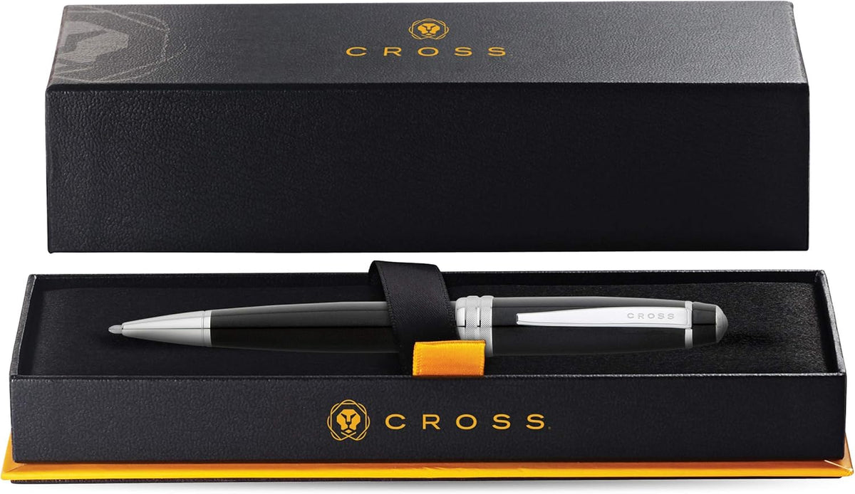 Cross Bailey Refillable Rollerball Pen Presented in a Premium Gift Box - Medium Point, Black Ink