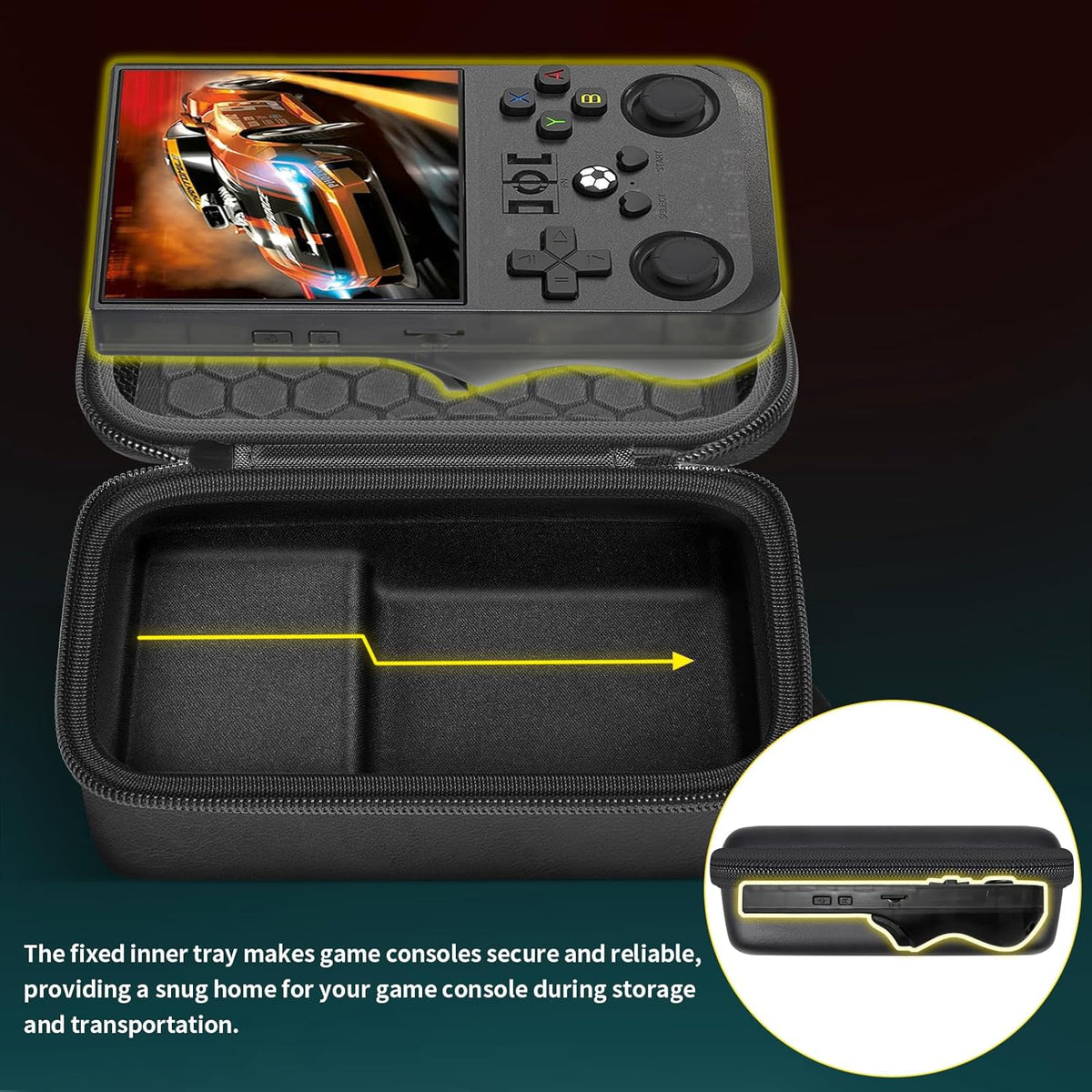 casmilee Retro Gaming Console Case for R36MAX Game Consoles, Handheld Gameboy Video Emulator