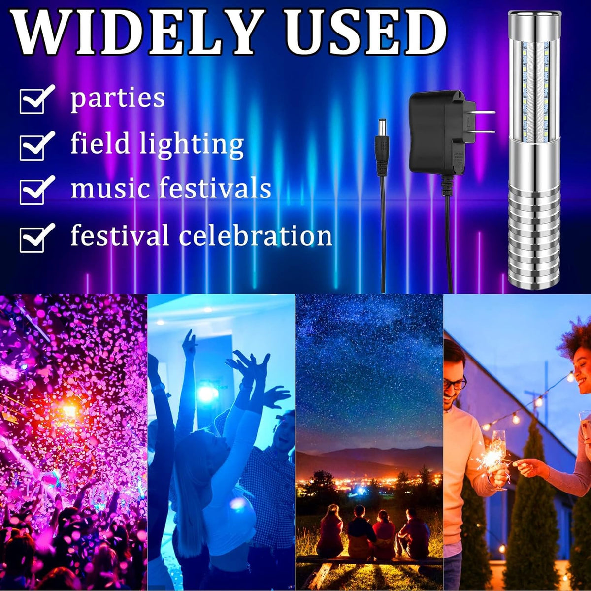 6 PCS Strobe Baton Light Bottle Service Lights Sparklers Reusable Champagne Bottles Handheld Light