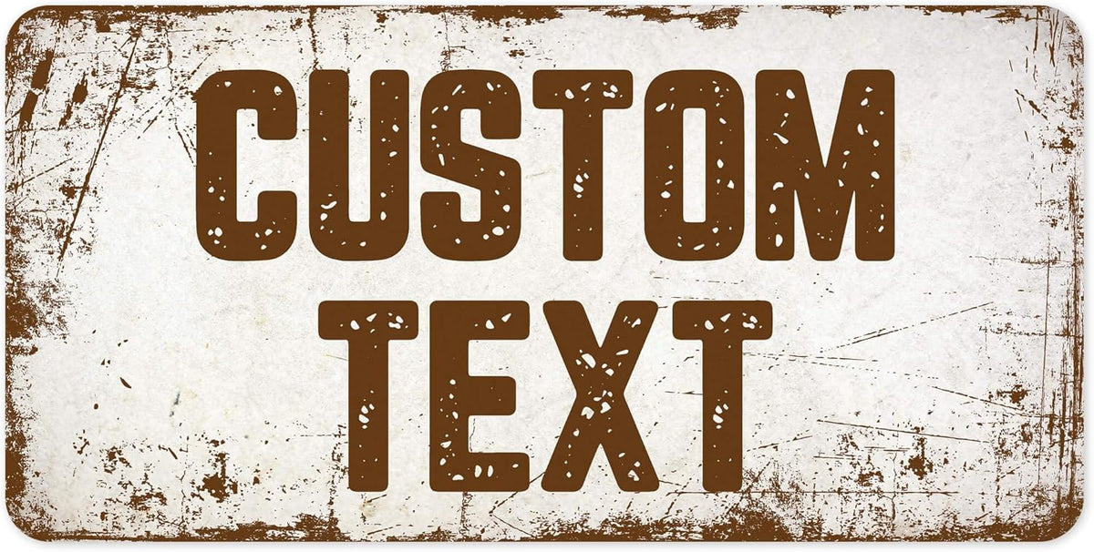 Custom Sign, Custom Street Sign, 11 Font Colors, 13 Font Styles, 4 Hole Options, 22 Sizes, 9x18
