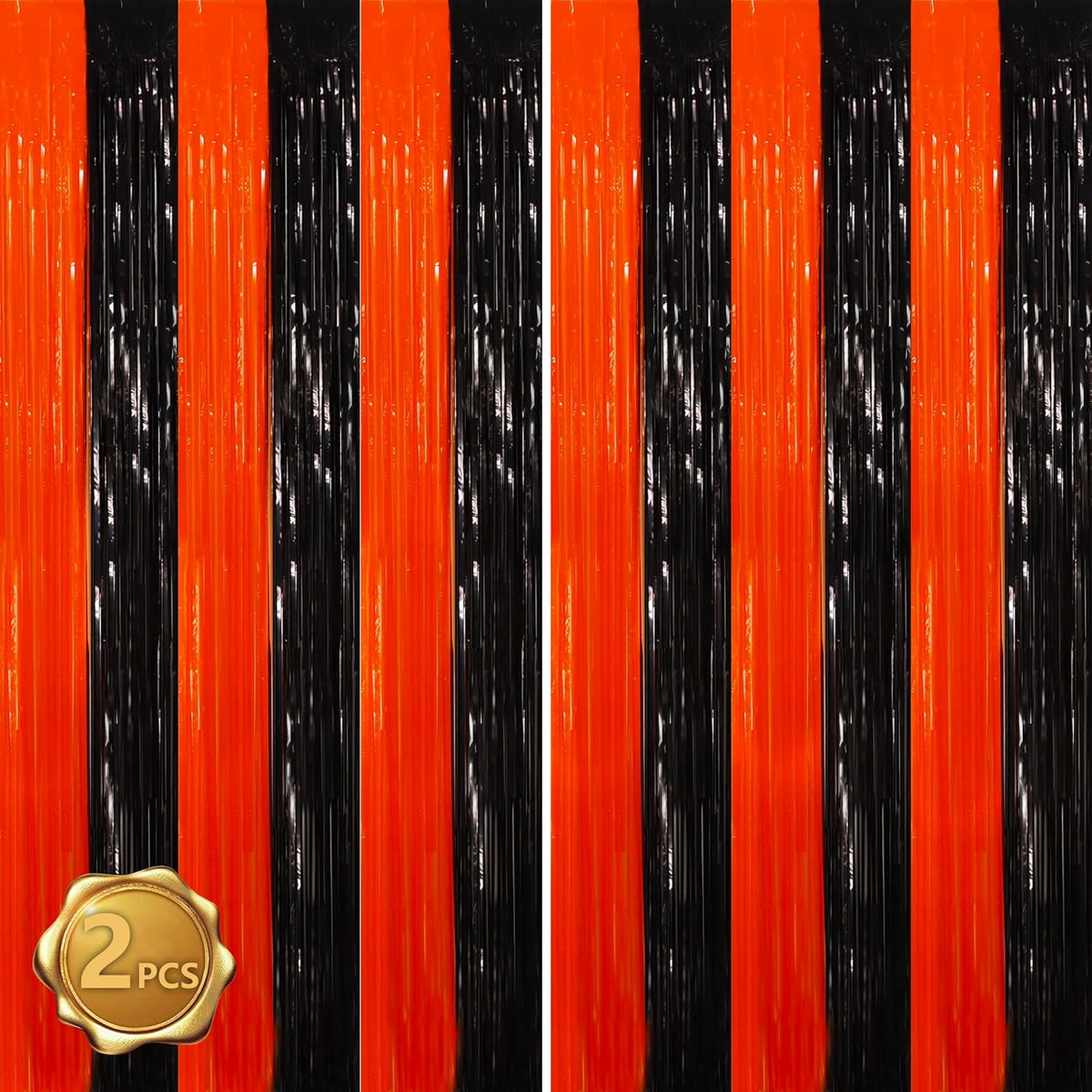 BEISHIDA Black Bronze Door Streamers Backdrop Foil Fringe Tinsel Party Streamers Curtains Photo