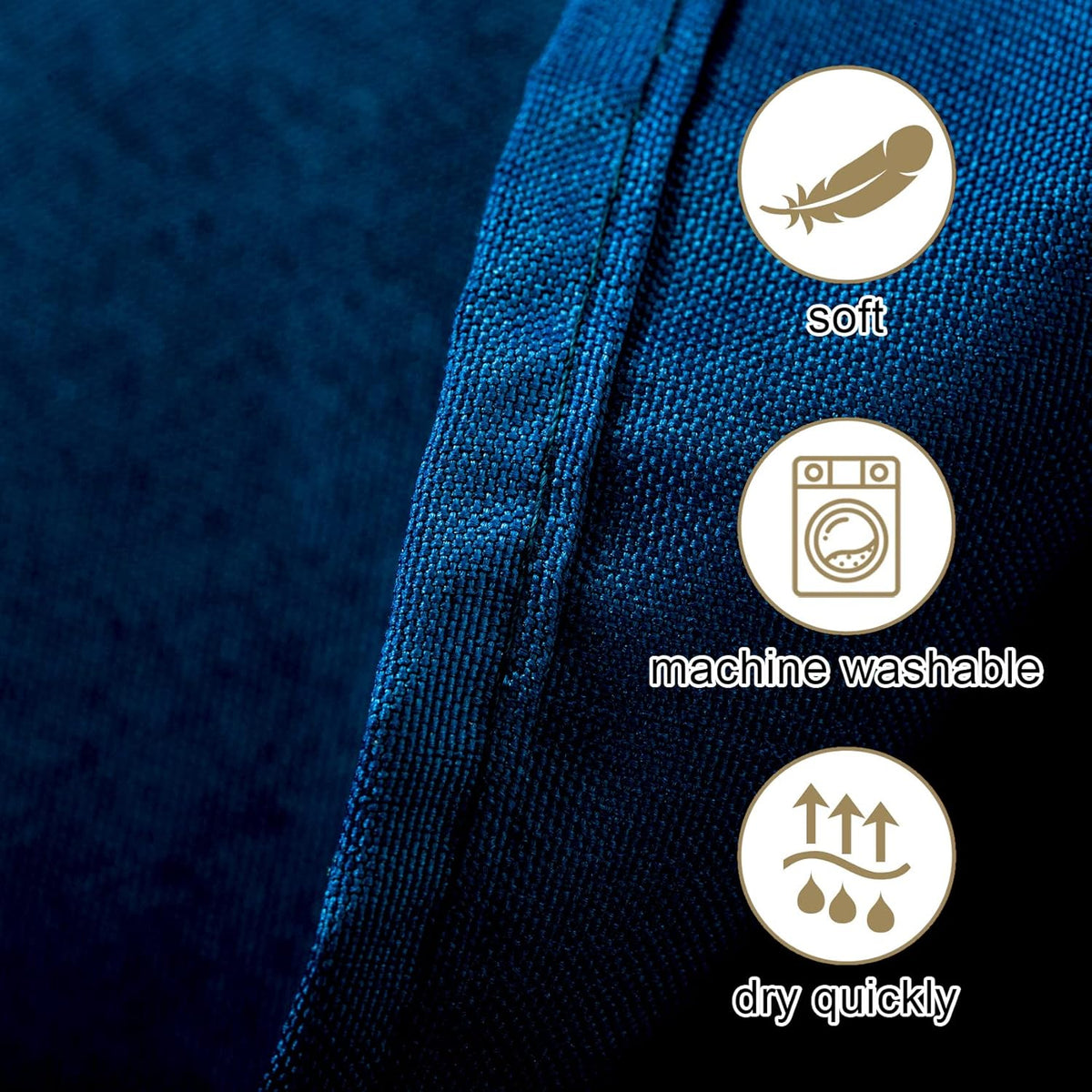 Ascoza 2pack 132 Inch Peacock Blue Round Tablecloth in Washable Polyester Fabric for