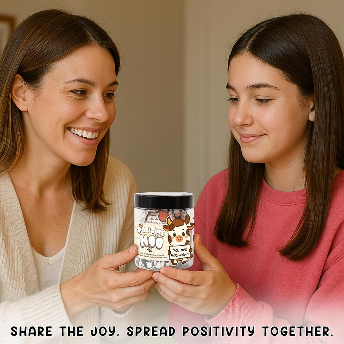 60 Positive Cow Gifts For Women Cow Lovers - Daily Affirmation Cards For Men Coworkers, Cute Friend