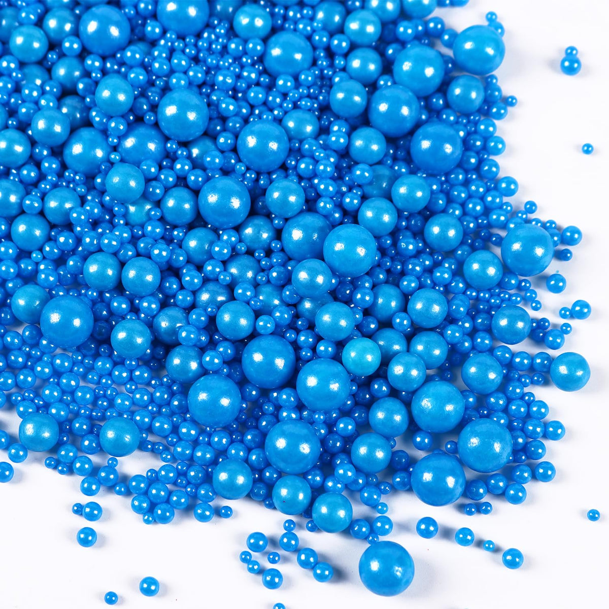 Edible Pearls for Cake Decorating, Blue Pearl Sprinkles, Blue Sprinkles for Cookies, Macaron, Cake
