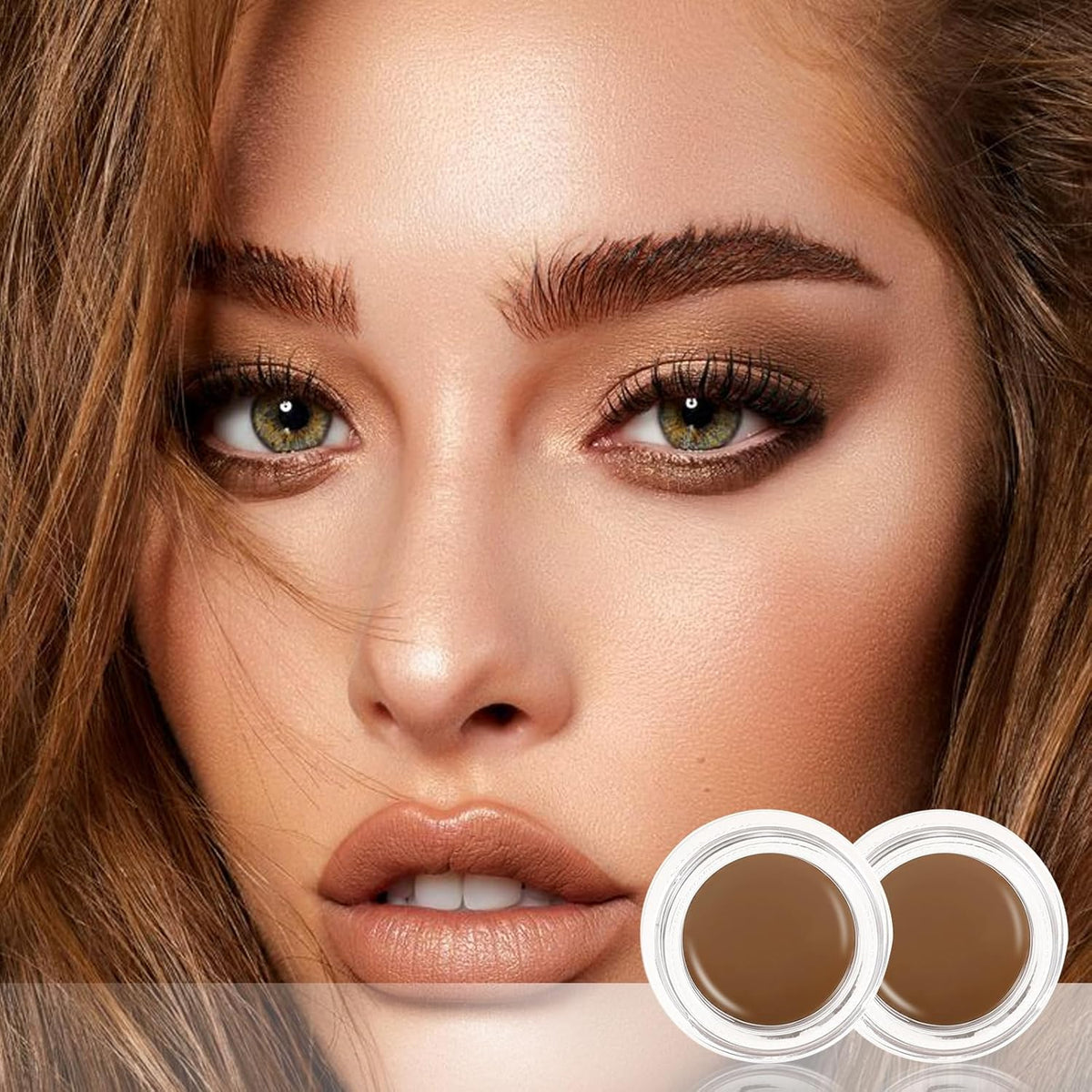 Boobeen 2 Pcs Eyebrow Pomade Cream, Waterproof Brow Pomade Gel High Pigmented Long-lasting for