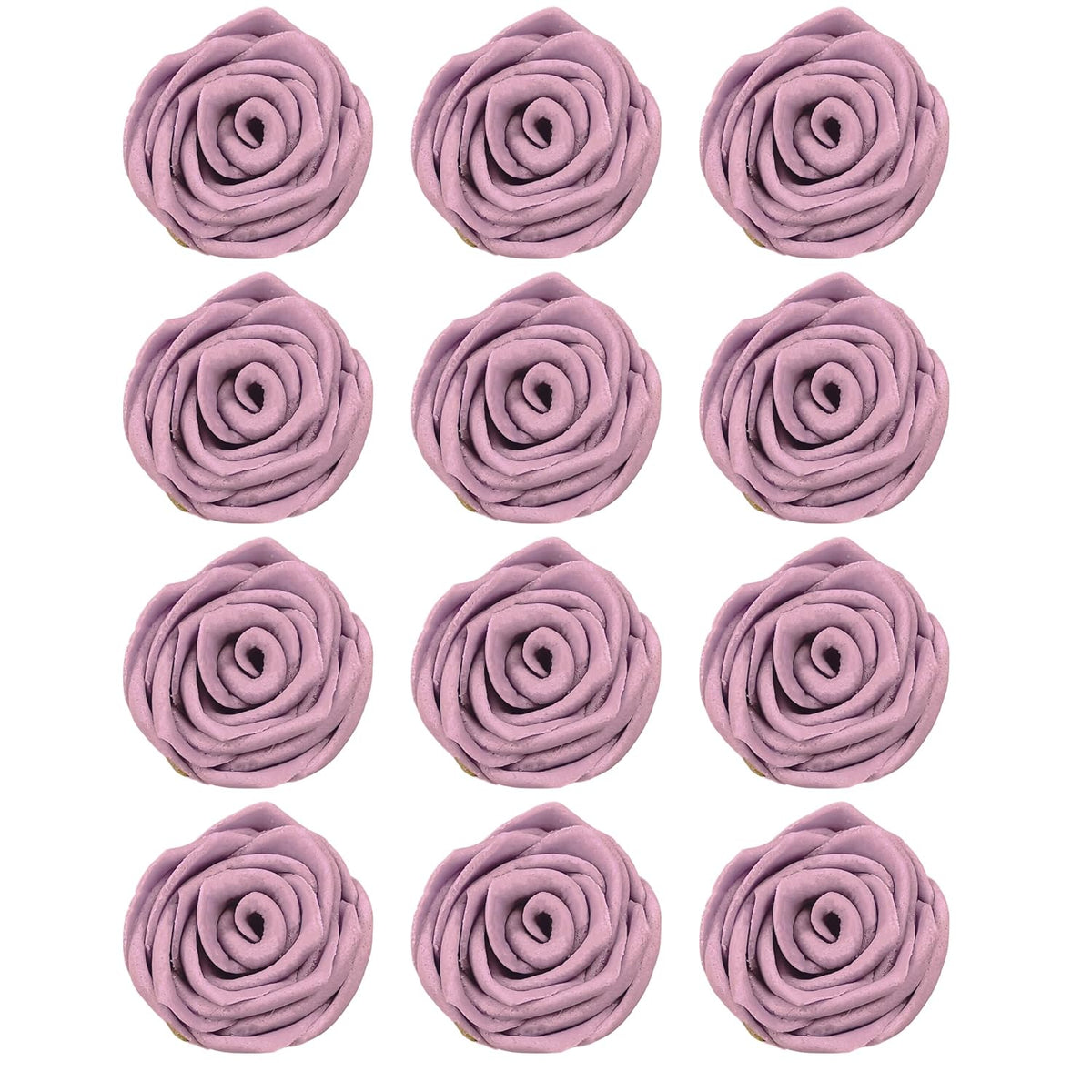 Confect Edible Lavender Rose Toppers – 12-Pack Lilac Roses for Cake & Cupcake Decorating– Stunning