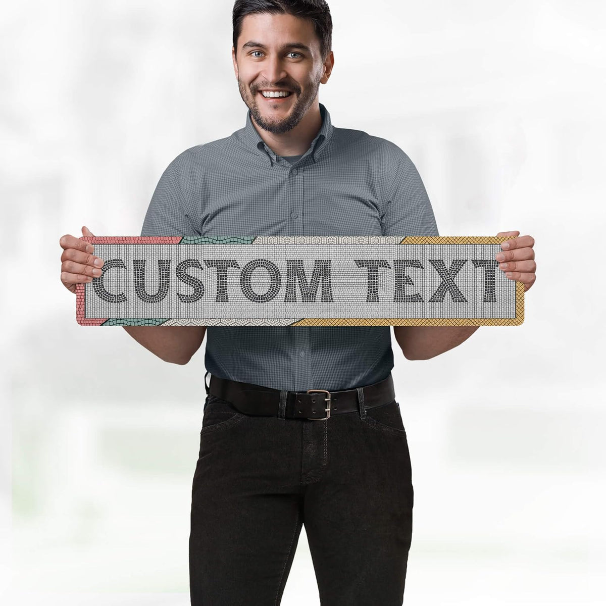 Custom Sign, Custom Street Sign, 11 Font Colors, 13 Font Styles, 4 Hole Options, 22 Sizes, 6x30