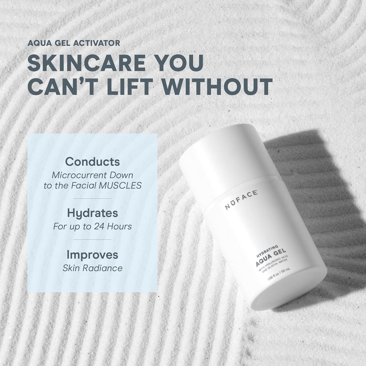 NuFACE Aqua Gel Activator - Microcurrent Conductive Gel & Activator Powered by IonPlex & Hyaluronic
