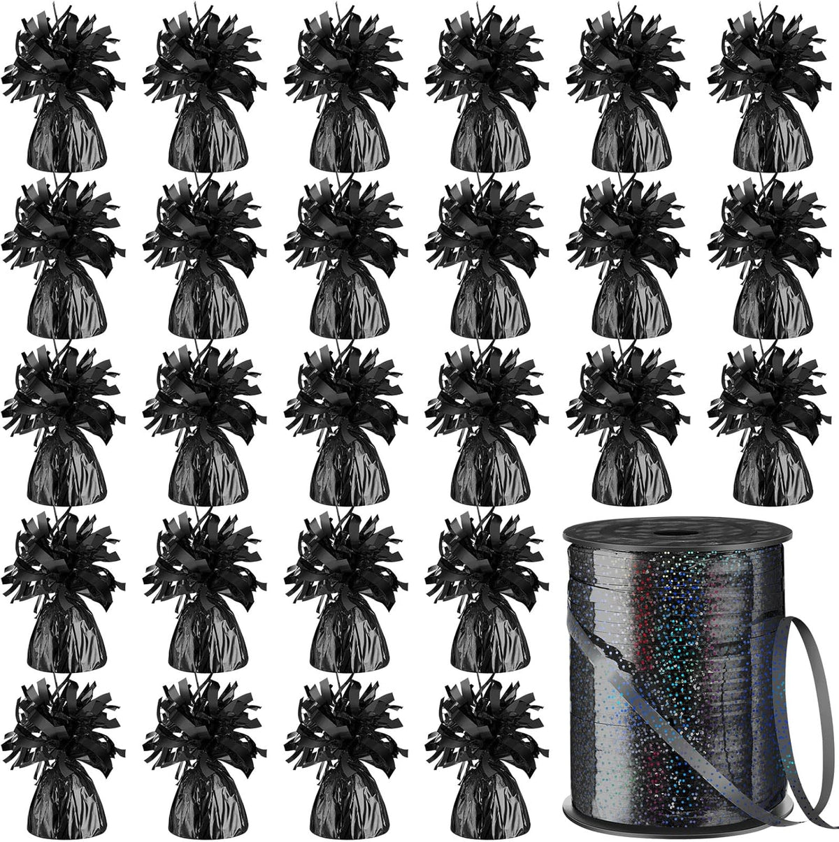 24 Pcs Balloon Weights Metallic Anchor Balloon Holder for Helium Balloons Heavy Table Weights and 1