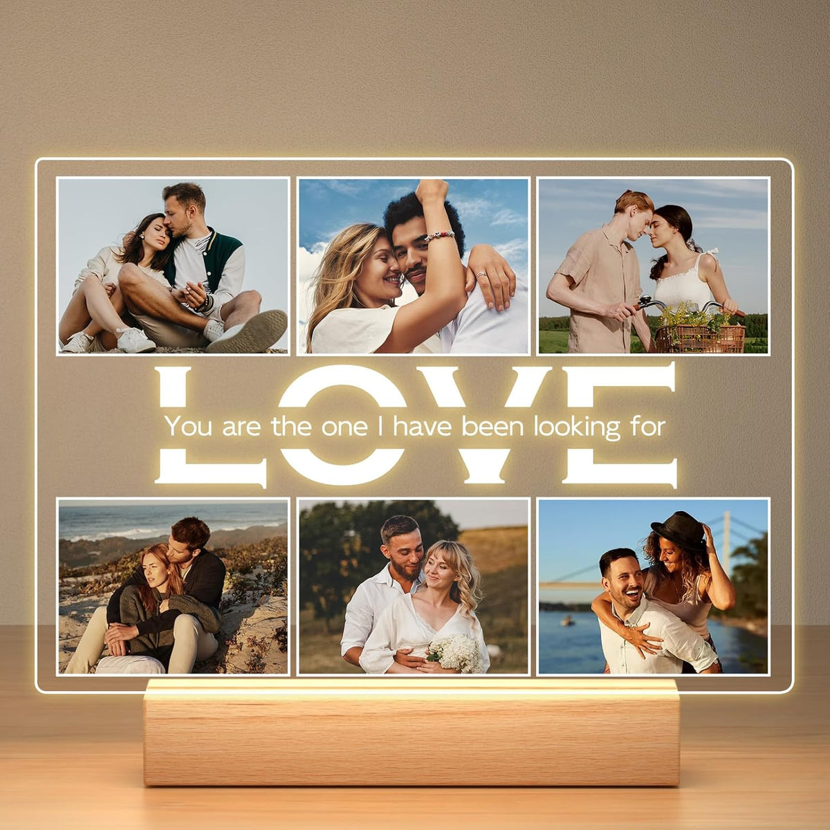 Personalized Anniversary Couples Gifts for Women Men Girlfriend Boyfriend, Custom Picture Frames